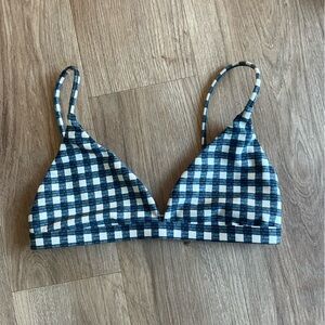 Carve designs. Swim top. Womens S. Blue and white plaid